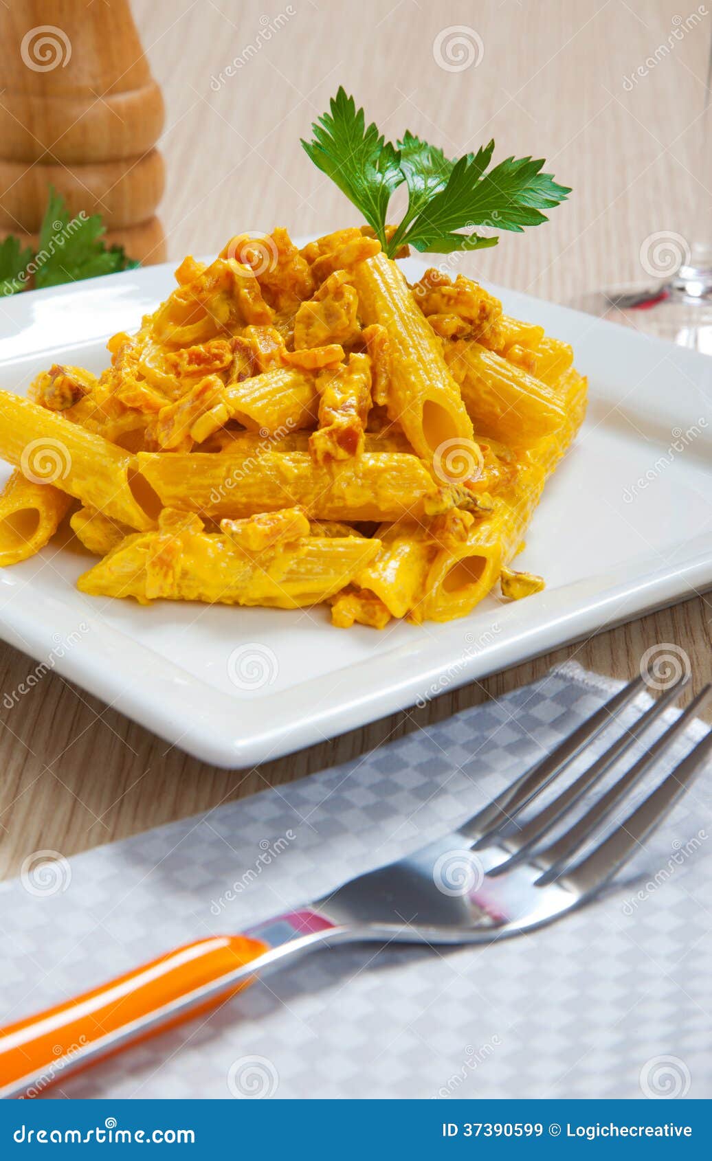Penne with Speck and Saffron Stock Image Image of homemade, macaroni