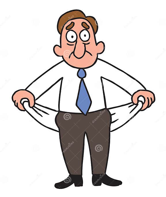 Penniless businessman stock vector. Illustration of financial 27934442