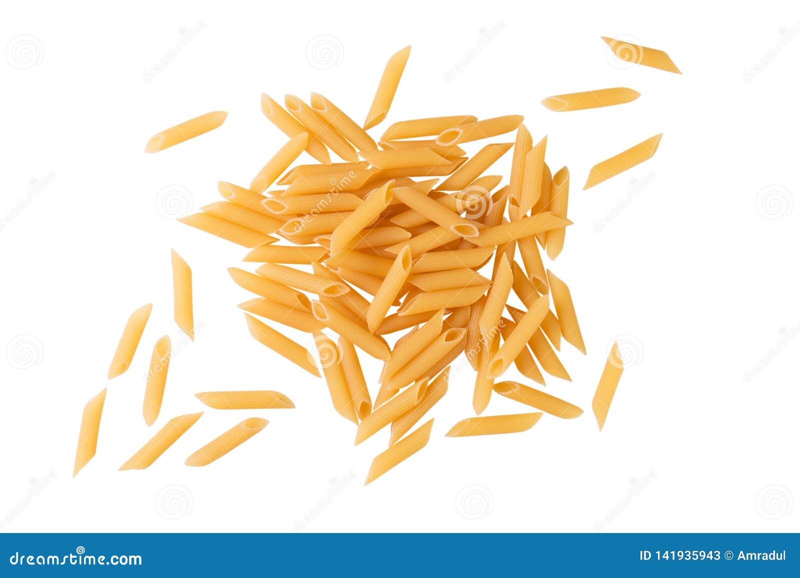 Download Pennoni. Heap Of Dry Whole Wheat Penne Pasta On White ...