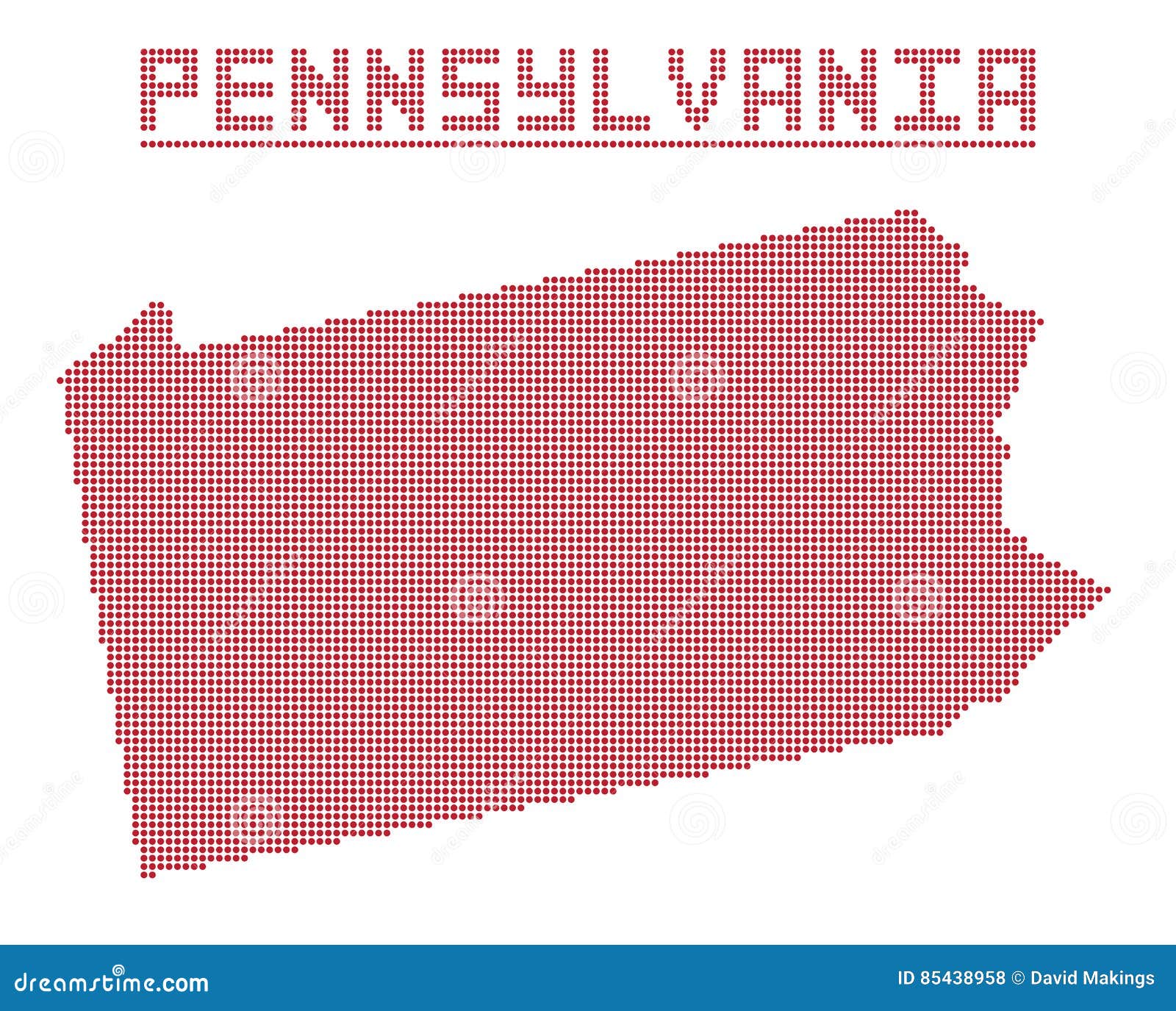 Pennsylvania Dot Map stock illustration. Illustration of background