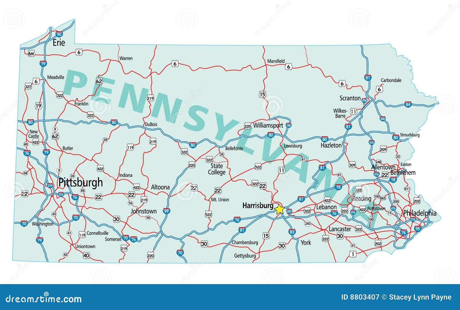 pennsylvania interstate map