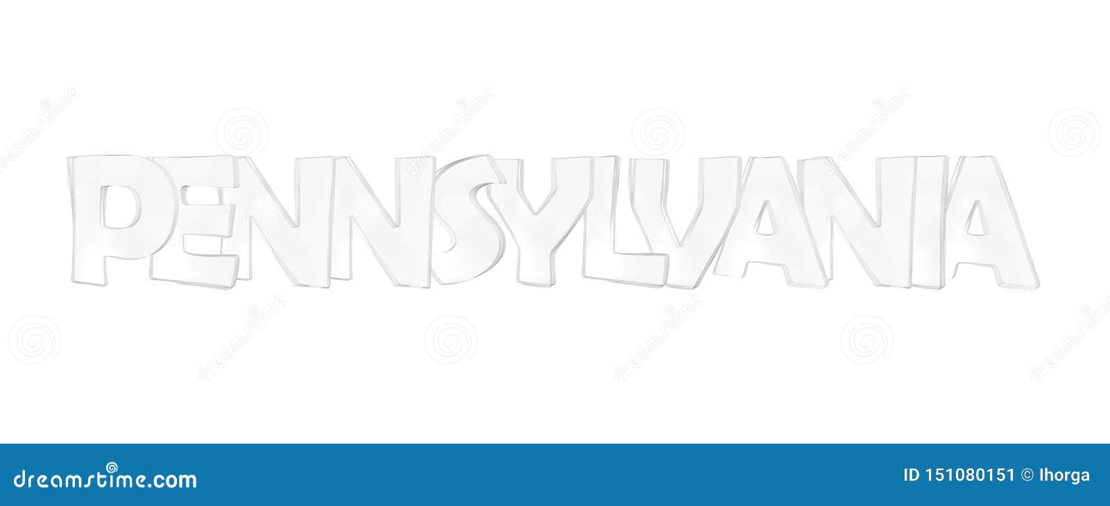Pennsylvania. Isolated USA State Names Stock Illustration