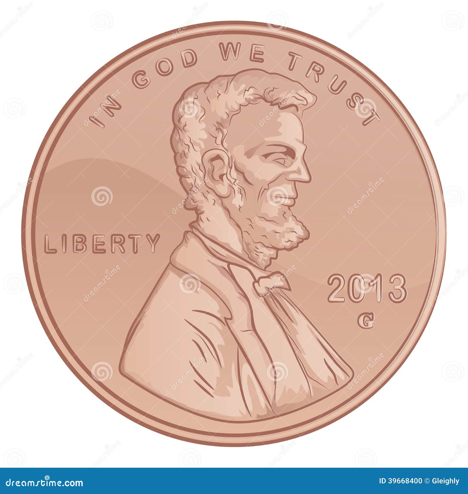 Penny Illustration stock vector. Illustration of funny - 39668400