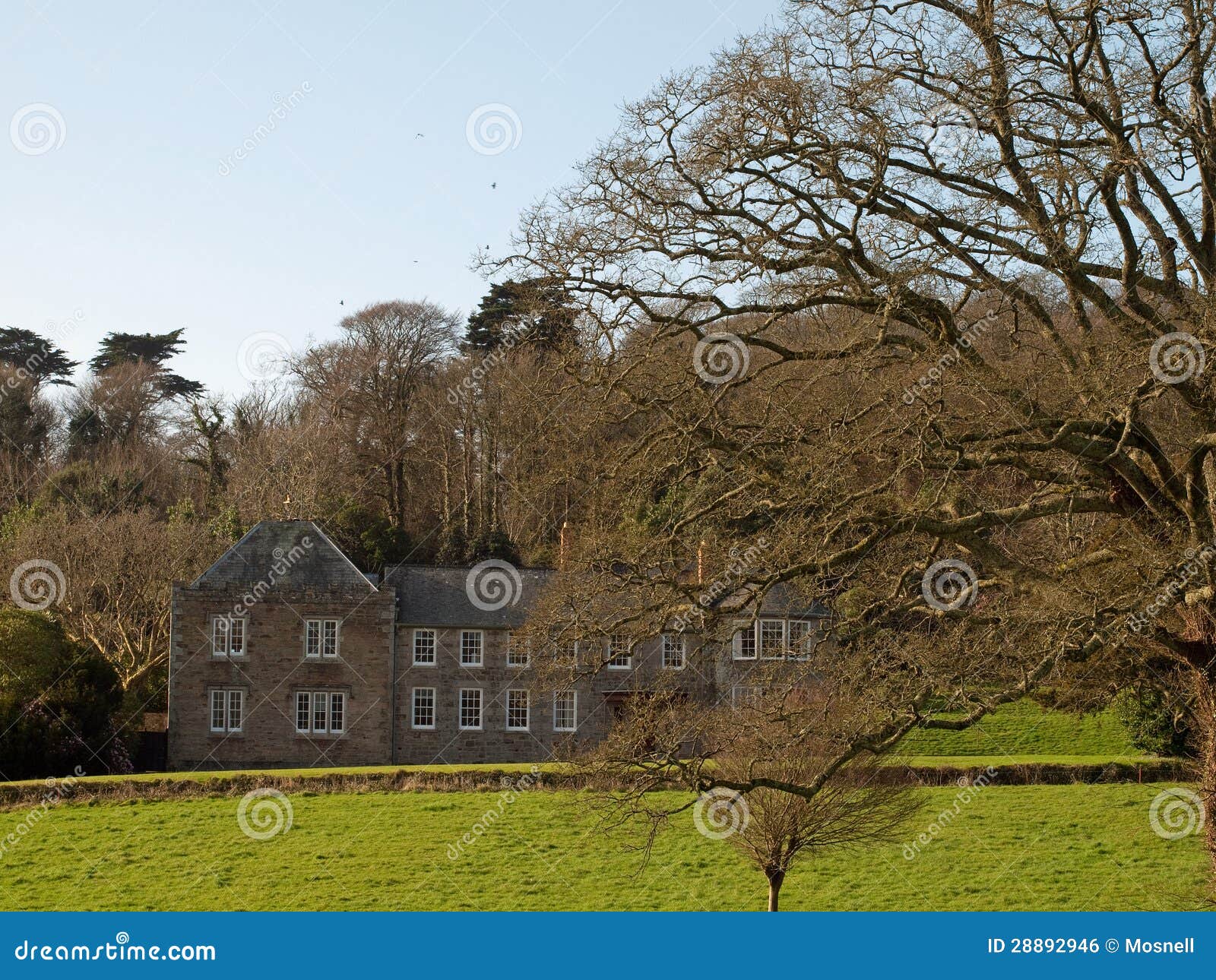 Penrose Herrenhaus Cornwall Stockfoto Bild von england, stab 28892946