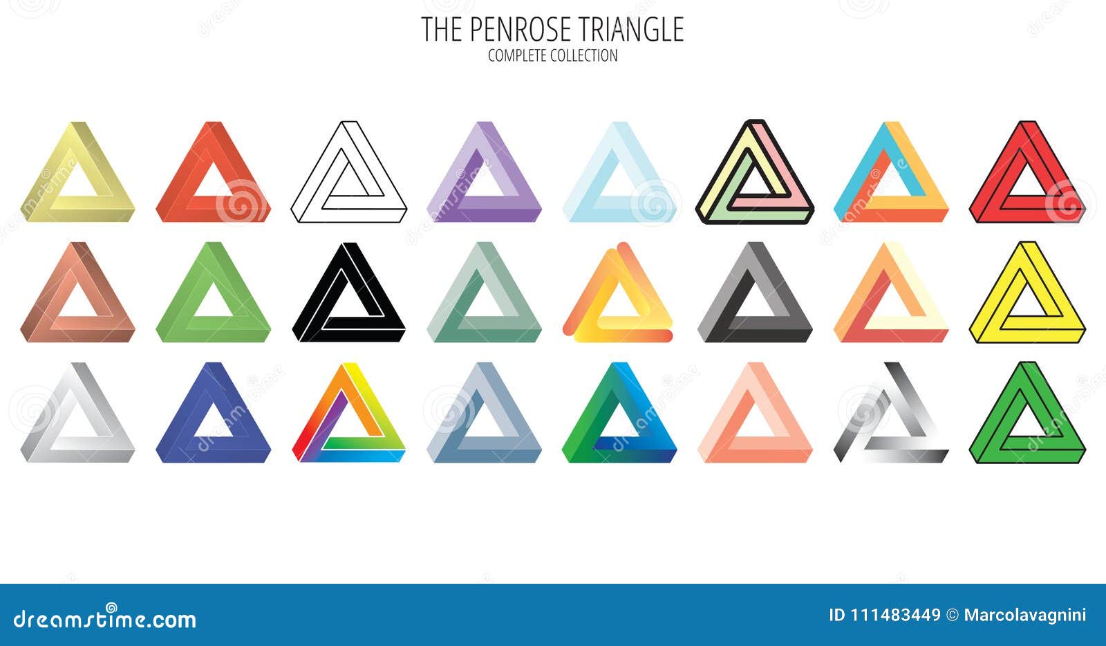 wallpapers Impossible Triangle Transparent https www dreamstime com penrose impossible triangle collection white transparent background image111483449