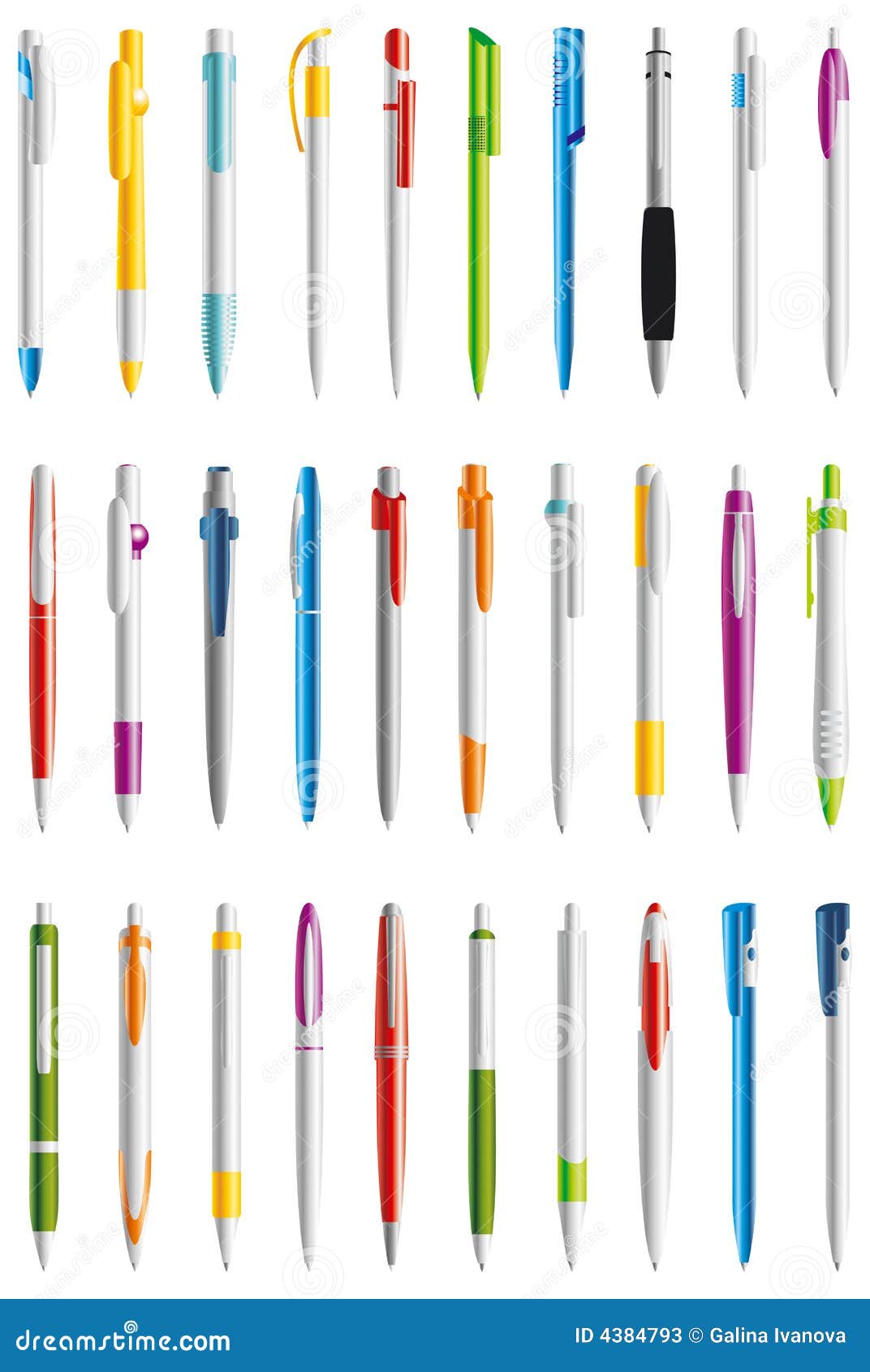 Multicolored Pens Stock Illustrations – 582 Multicolored Pens Stock  Illustrations, Vectors & Clipart - Dreamstime