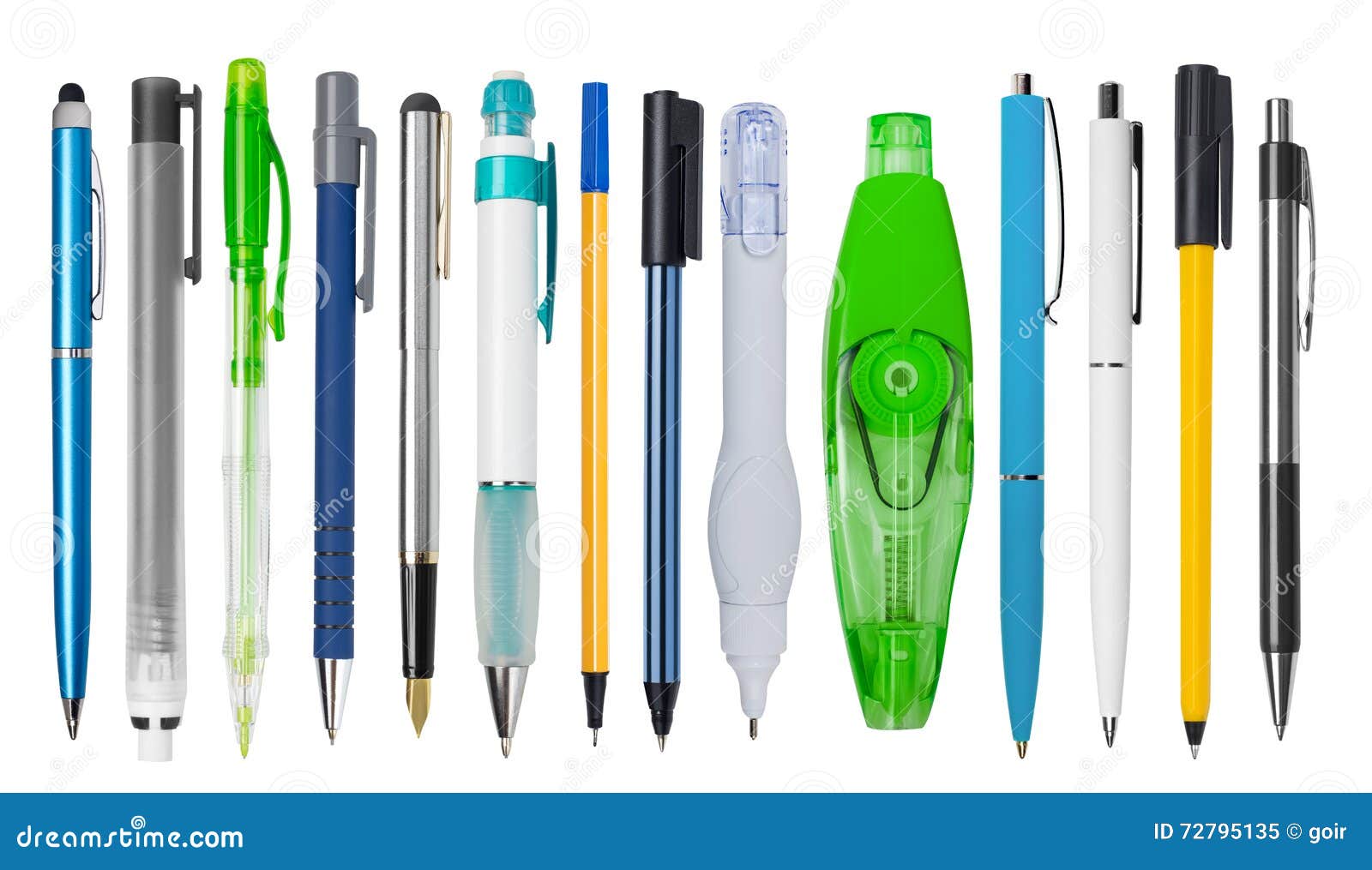 Pens and pencils stock image. Image of crayon, textbook 72795135