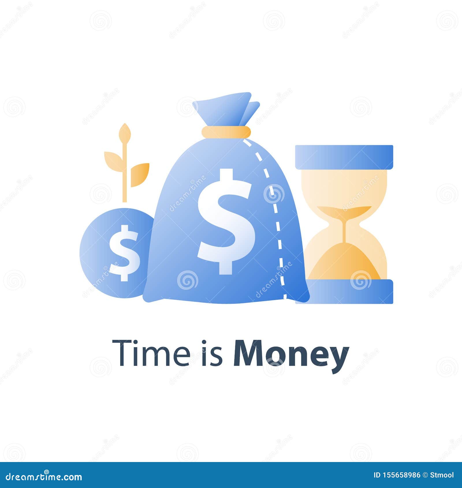long term investment strategy, pension savings fund, hourglass and bag, time is money concept, capital growth, asset allocation
