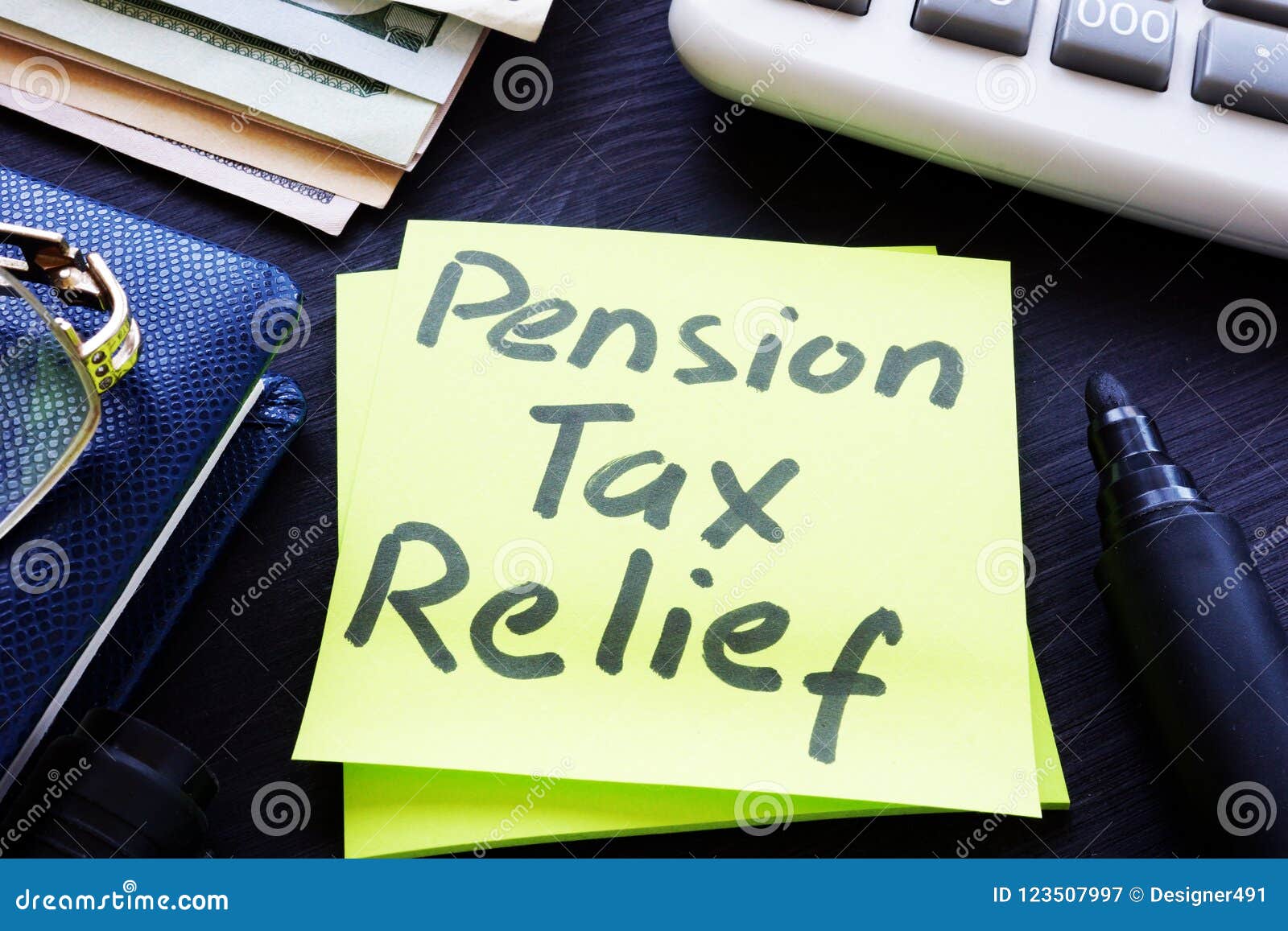 pension-tax-relief-written-on-a-stick-stock-image-image-of-memo