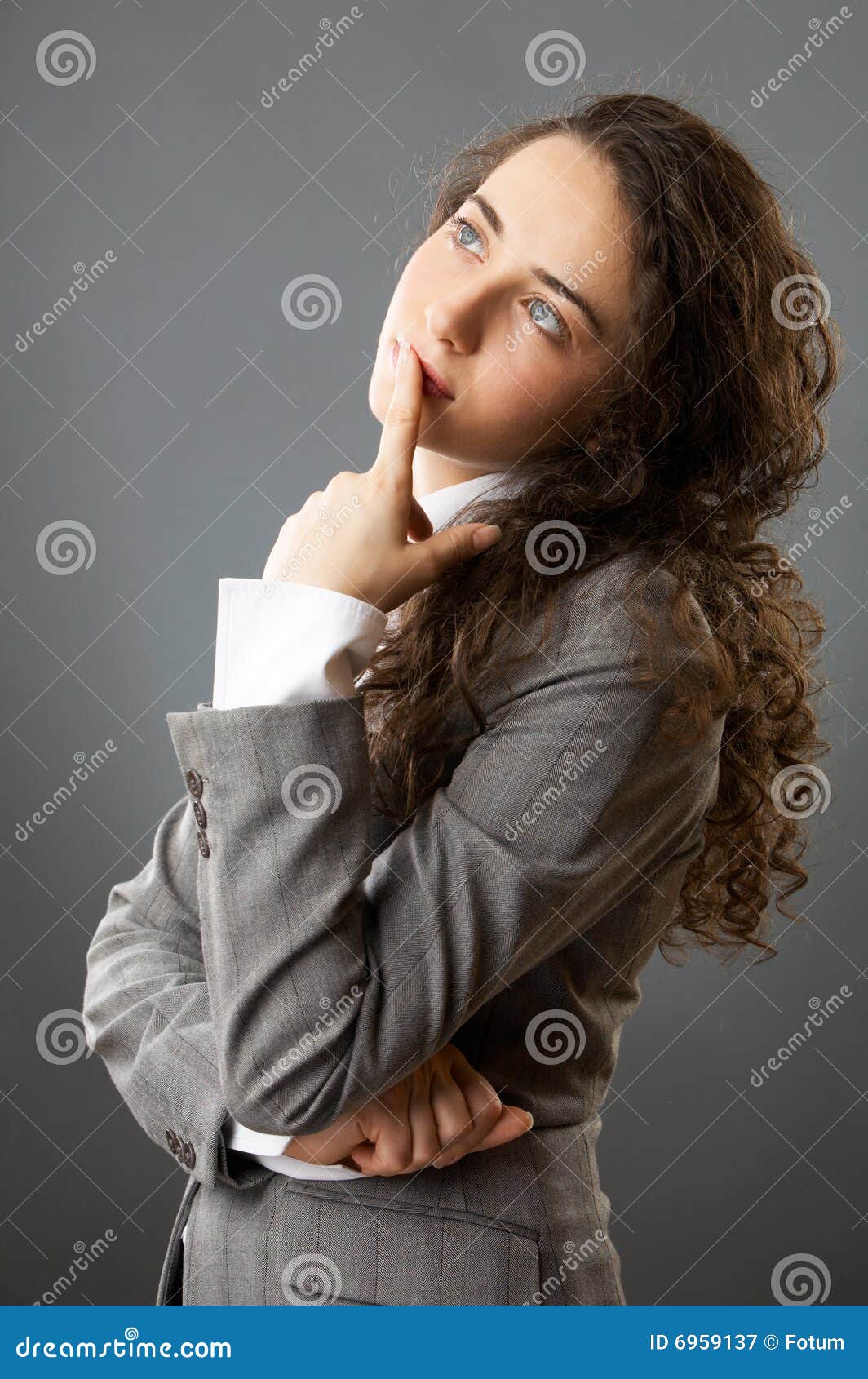 Pensive Stock Image Image Of Beauty Expression Face 6959137 