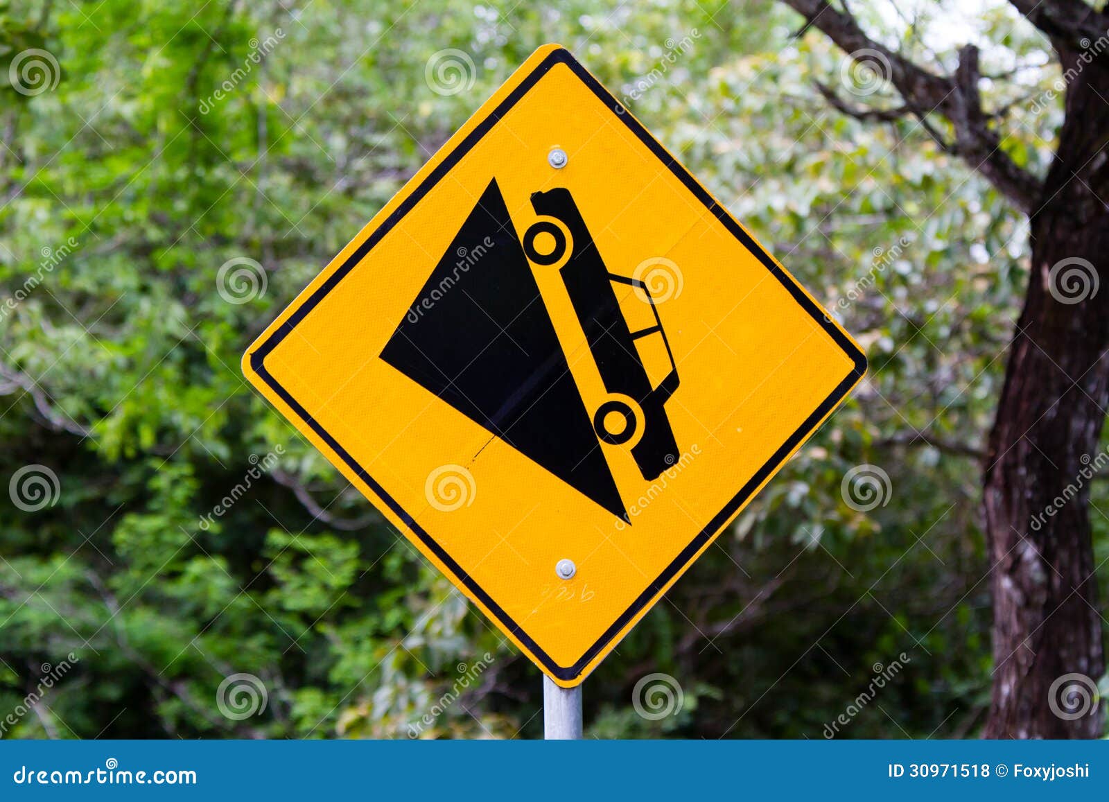 Pente Raide De Panneau D Avertissement Photo Stock Image Du Pente Avertissement 30971518