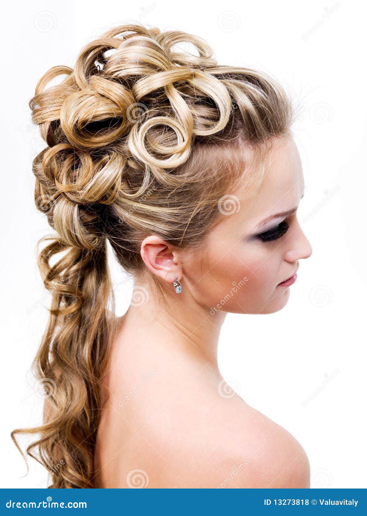 Penteado Moderno Do Casamento Foto de Stock - Imagem de mulher, beleza:  13273818