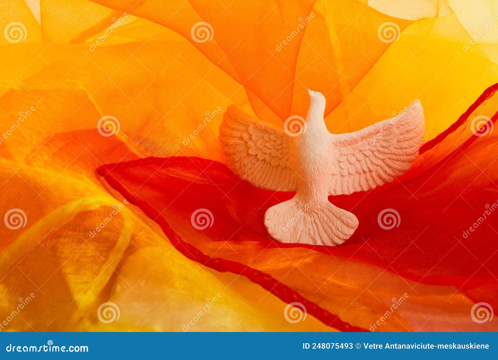 pentecost sunday. pentecost background with flying dove