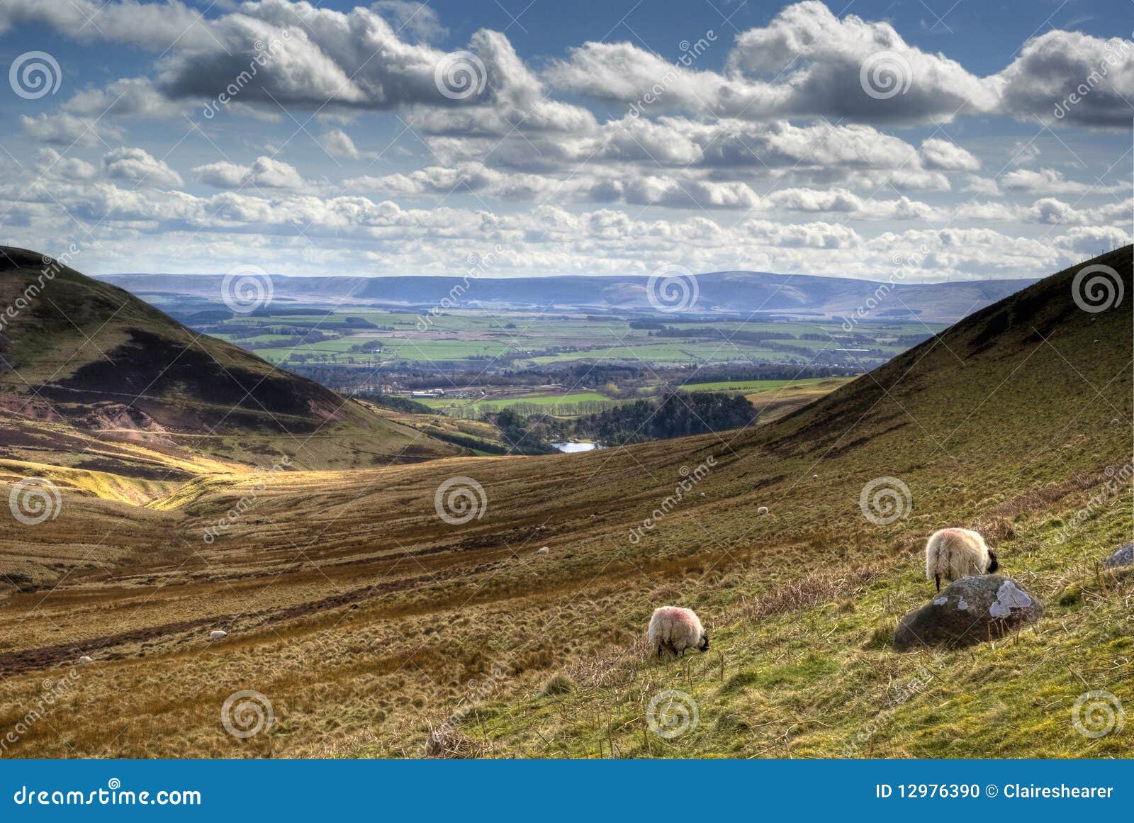 Pentland Hill View stock photo. Image of mountains, sunny 12976390