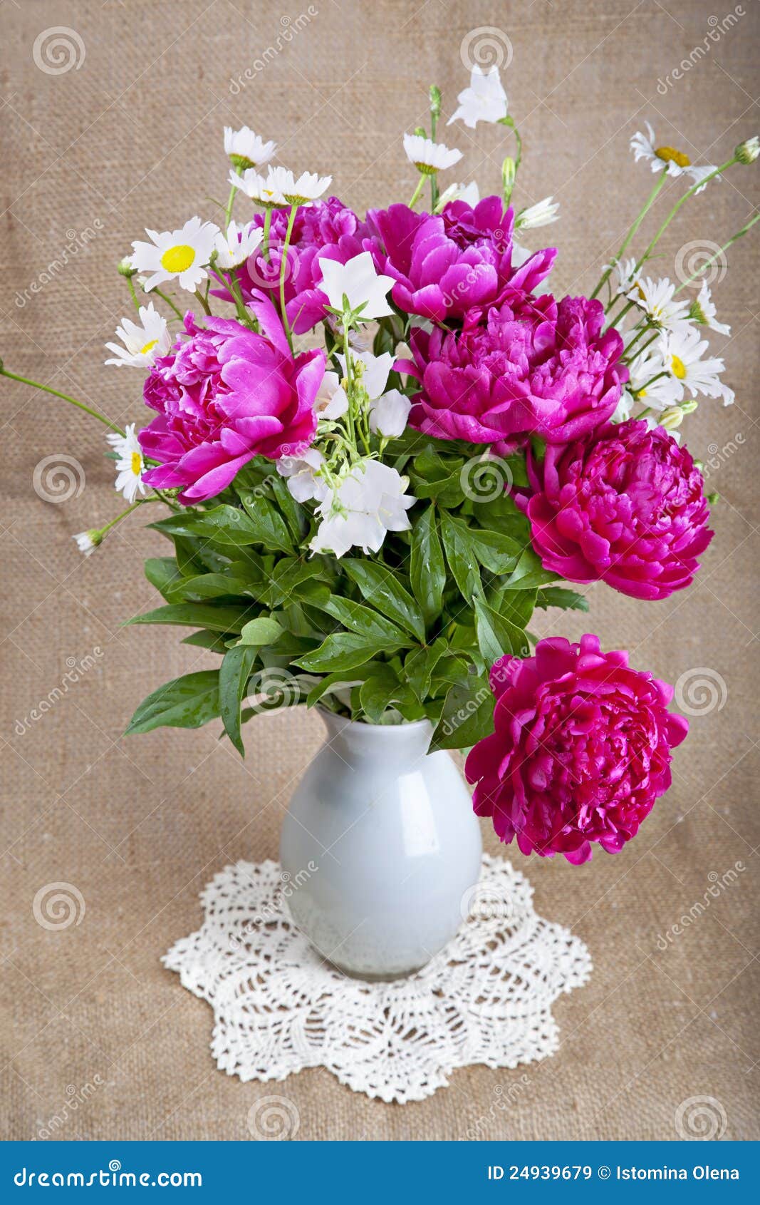 Peonies stock image. Image of foliage, antique, flowers - 24939679