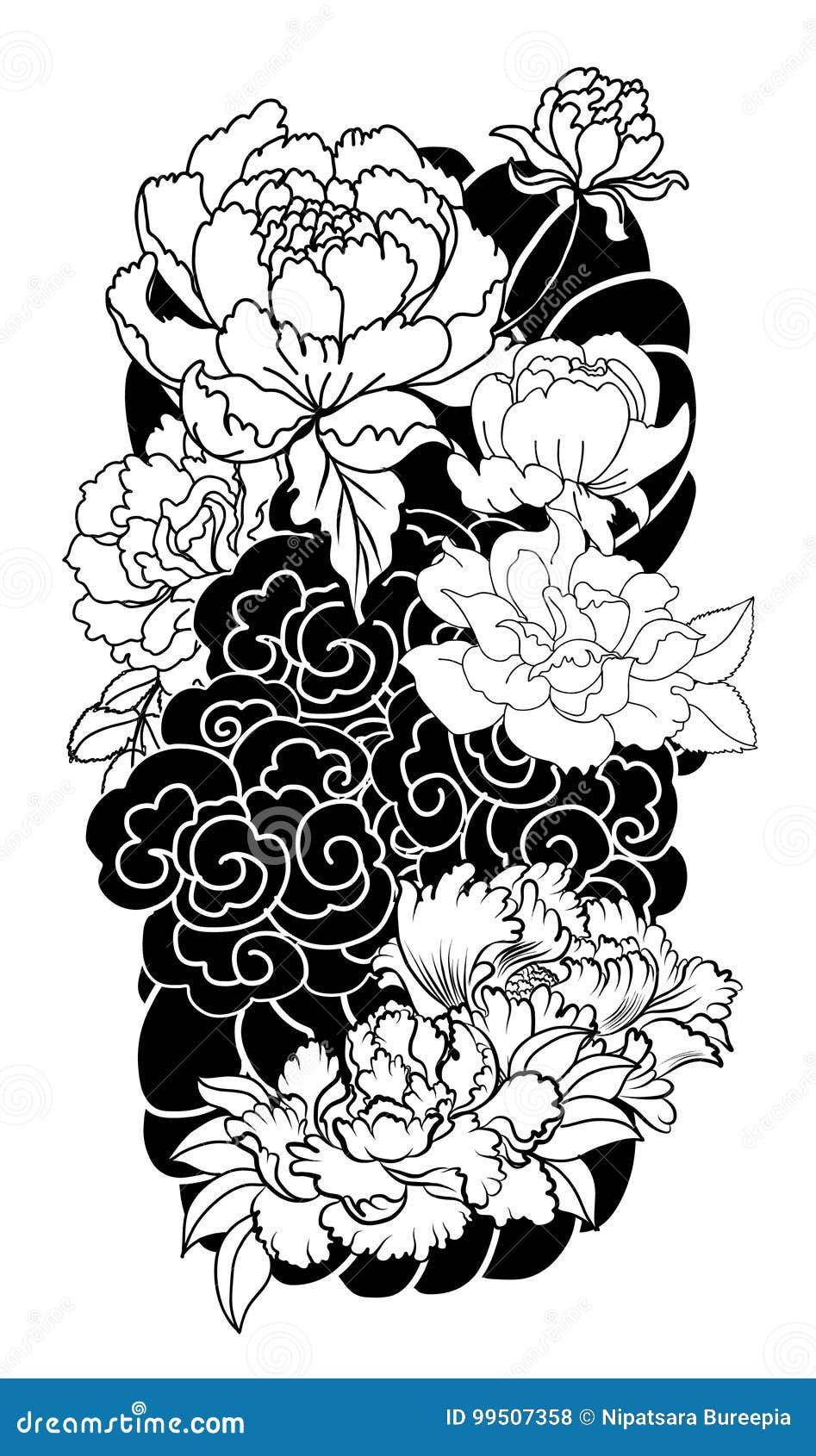 Tattoo Flower Set Stock Vector (Royalty Free) 151443140 | Shutterstock