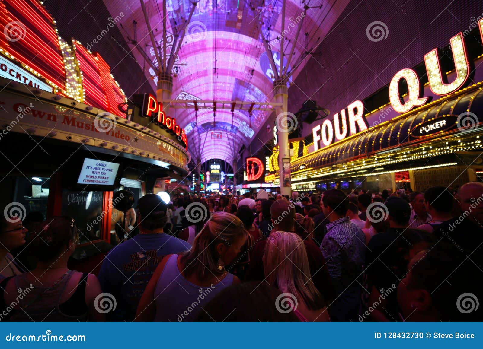 People watch as the Fremont Street Experience pays tribute 