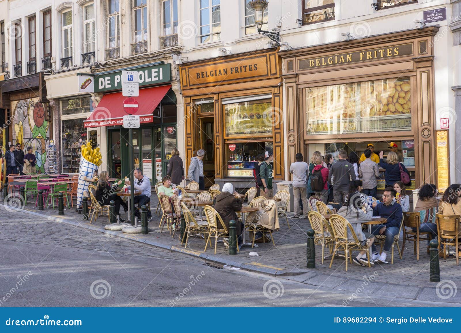 People in the Bars in Brussels Editorial Stock Image Image of outdoor, food 89682294