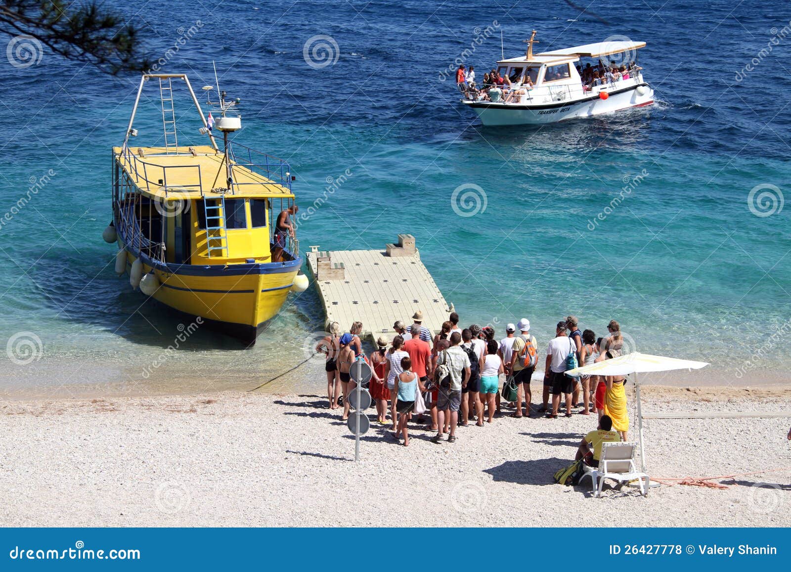 People and boats editorial stock photo. Image of brach - 26427778