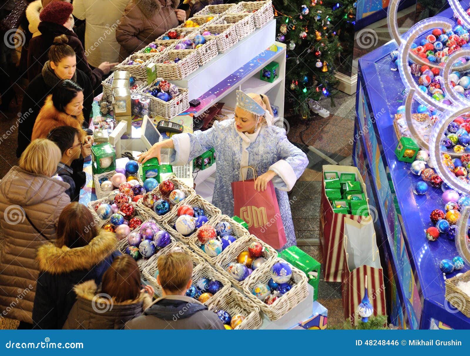 people buying christmas decorations editorial photo people buying christmas decorations editorial photo