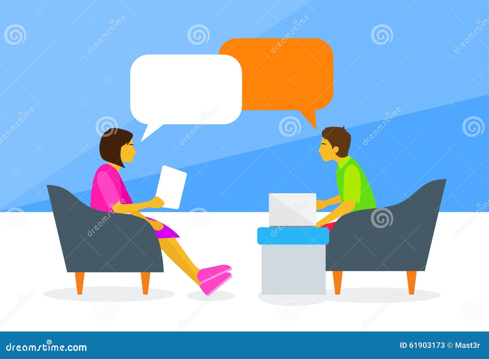 people sitting talking clipart