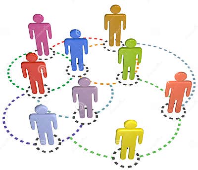 People Circle Connections Social Business Network Stock Illustration ...