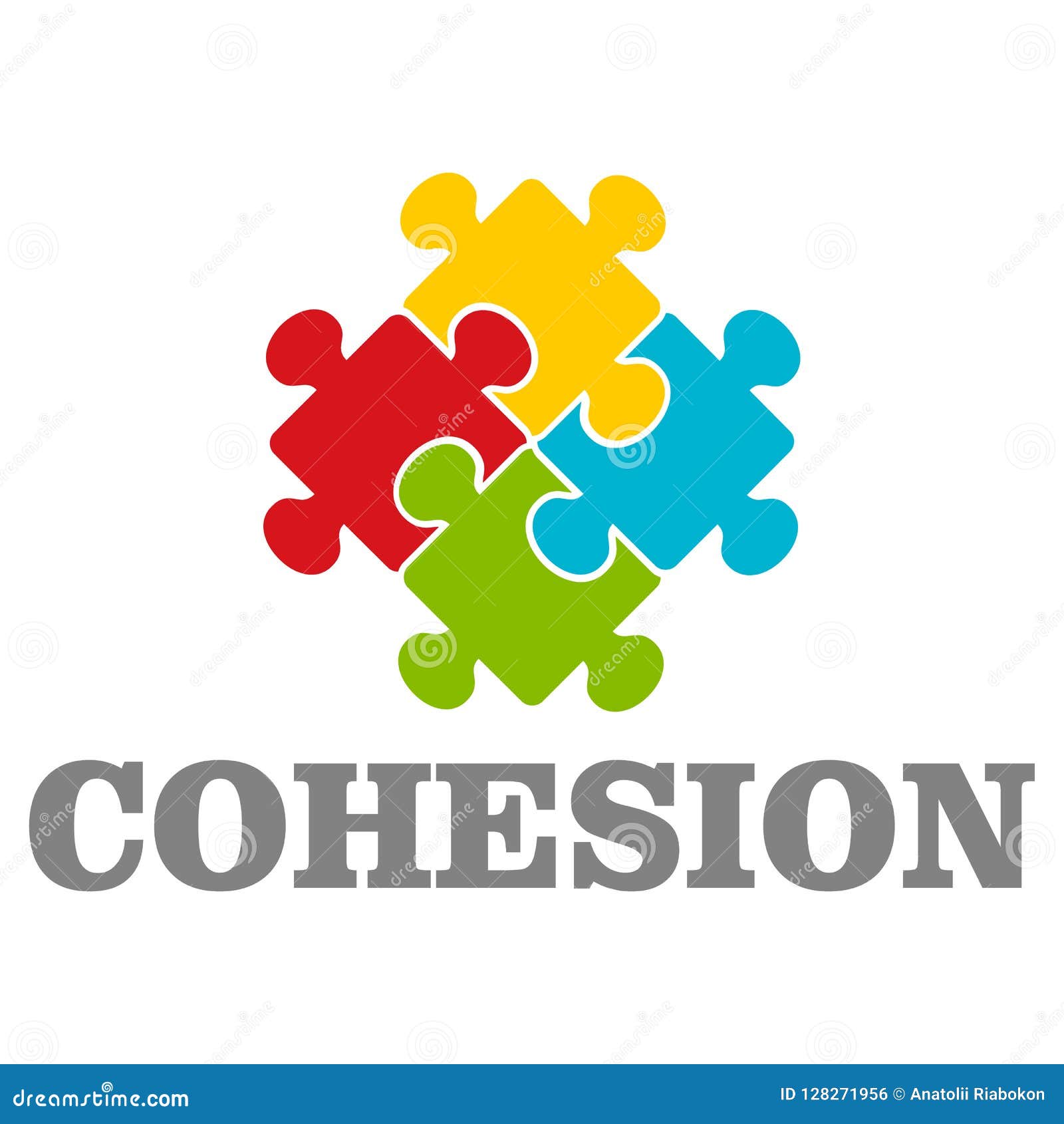 people cohesion logo, flat style