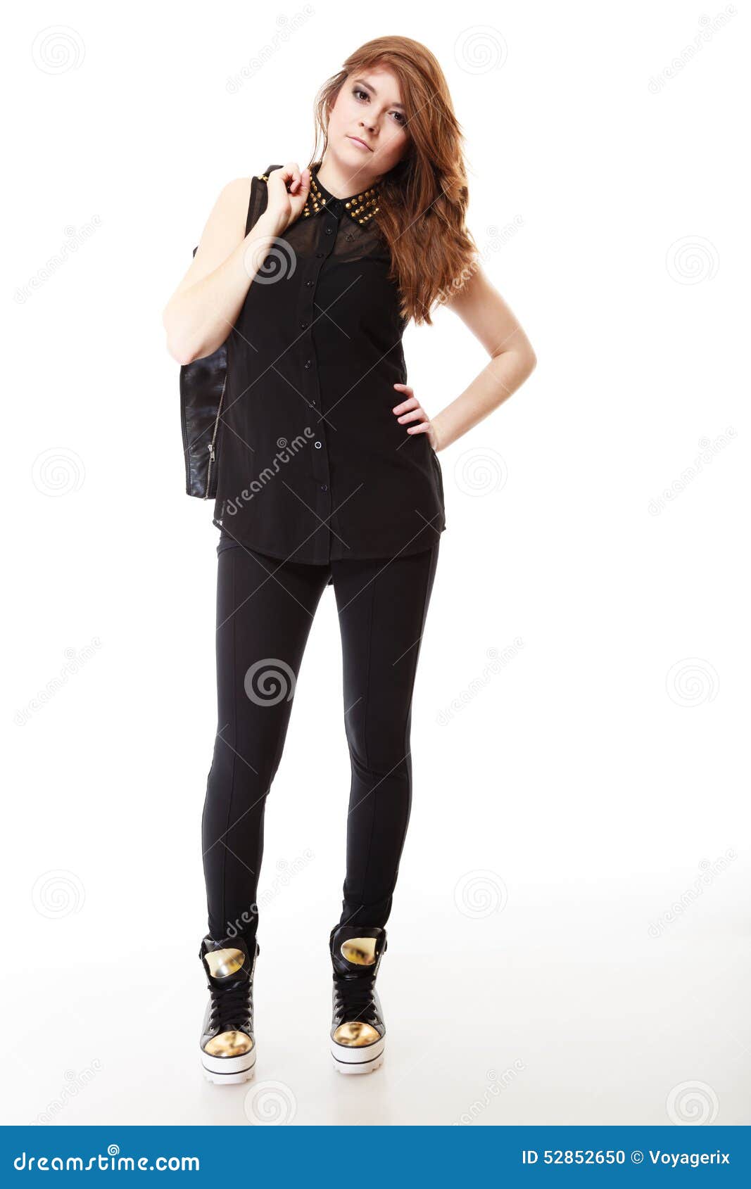 People Concept - Teenage Girl in Casual Clothes Stock Photo - Image of ...