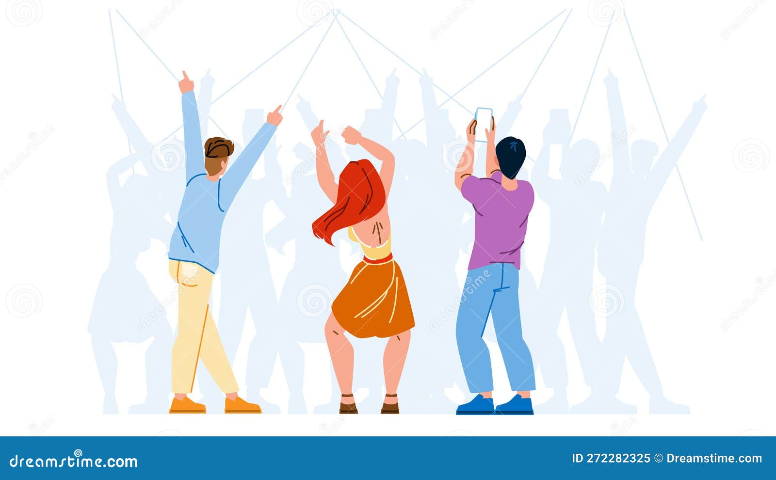 People concert vector stock vector. Illustration of flat - 272282325