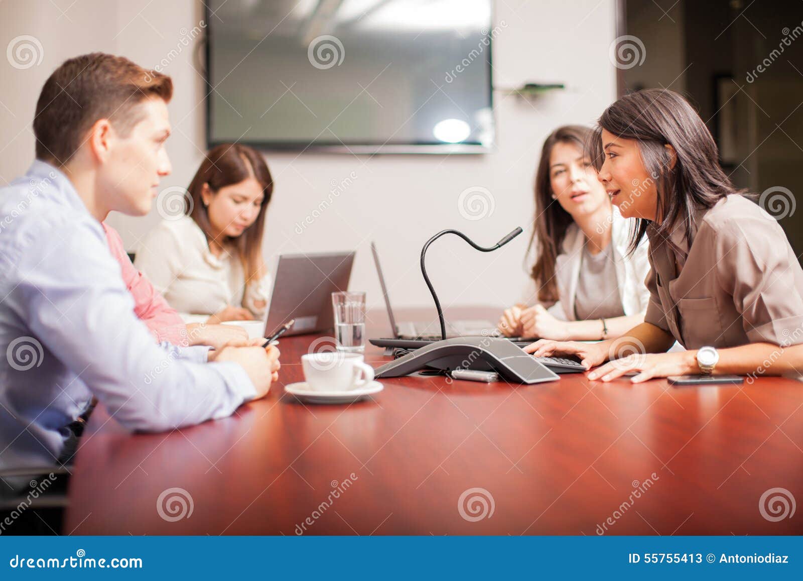 People on a Conference Call Stock Image - Image of office, businessman