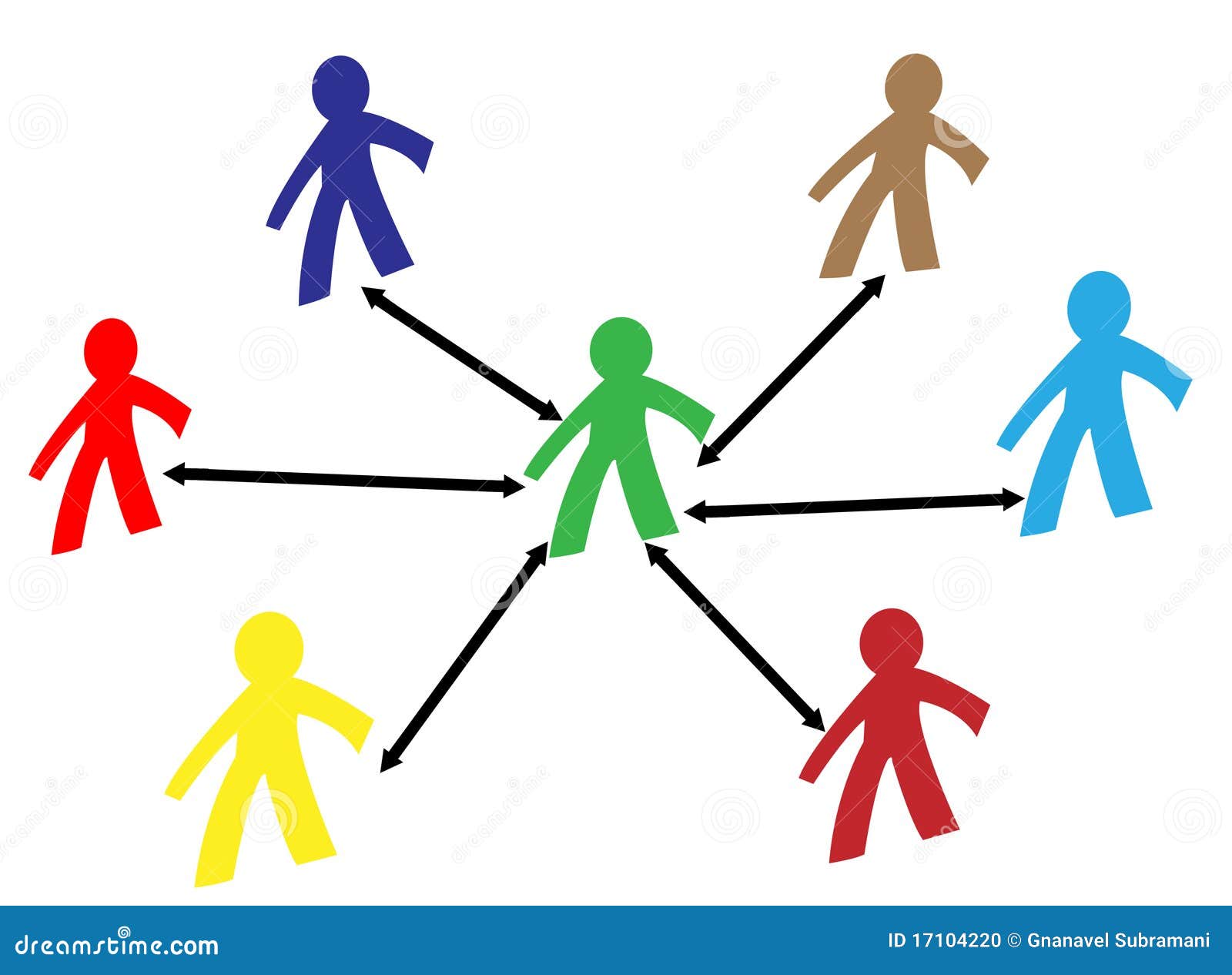 People connect stock illustration. Illustration of yellow - 17104220