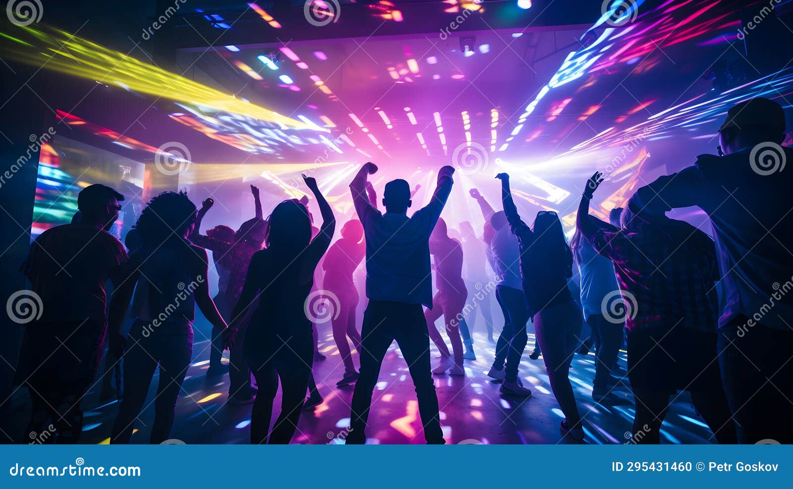 People Dance in Disco Night Club Stock Photo - Image of nightclub ...