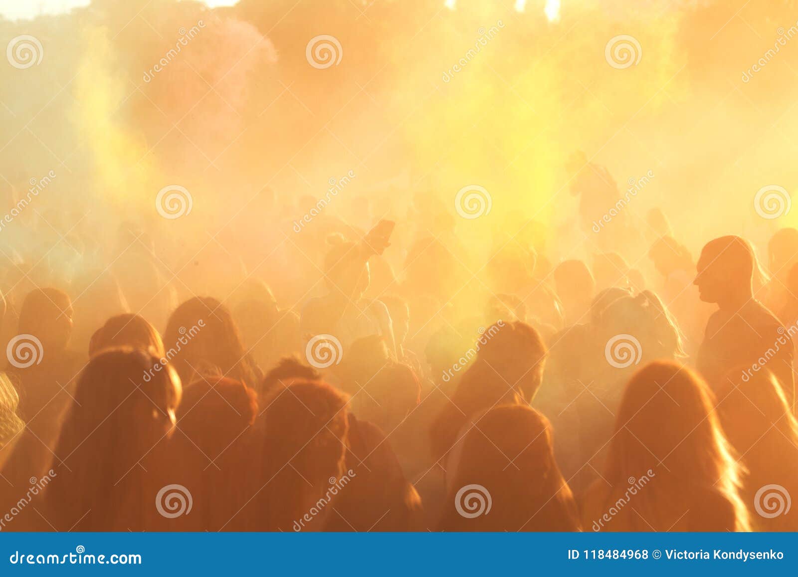 Blurred Sunny Sunset Multicolor Background. Editorial Stock Photo - Image  of powder, india: 118484968