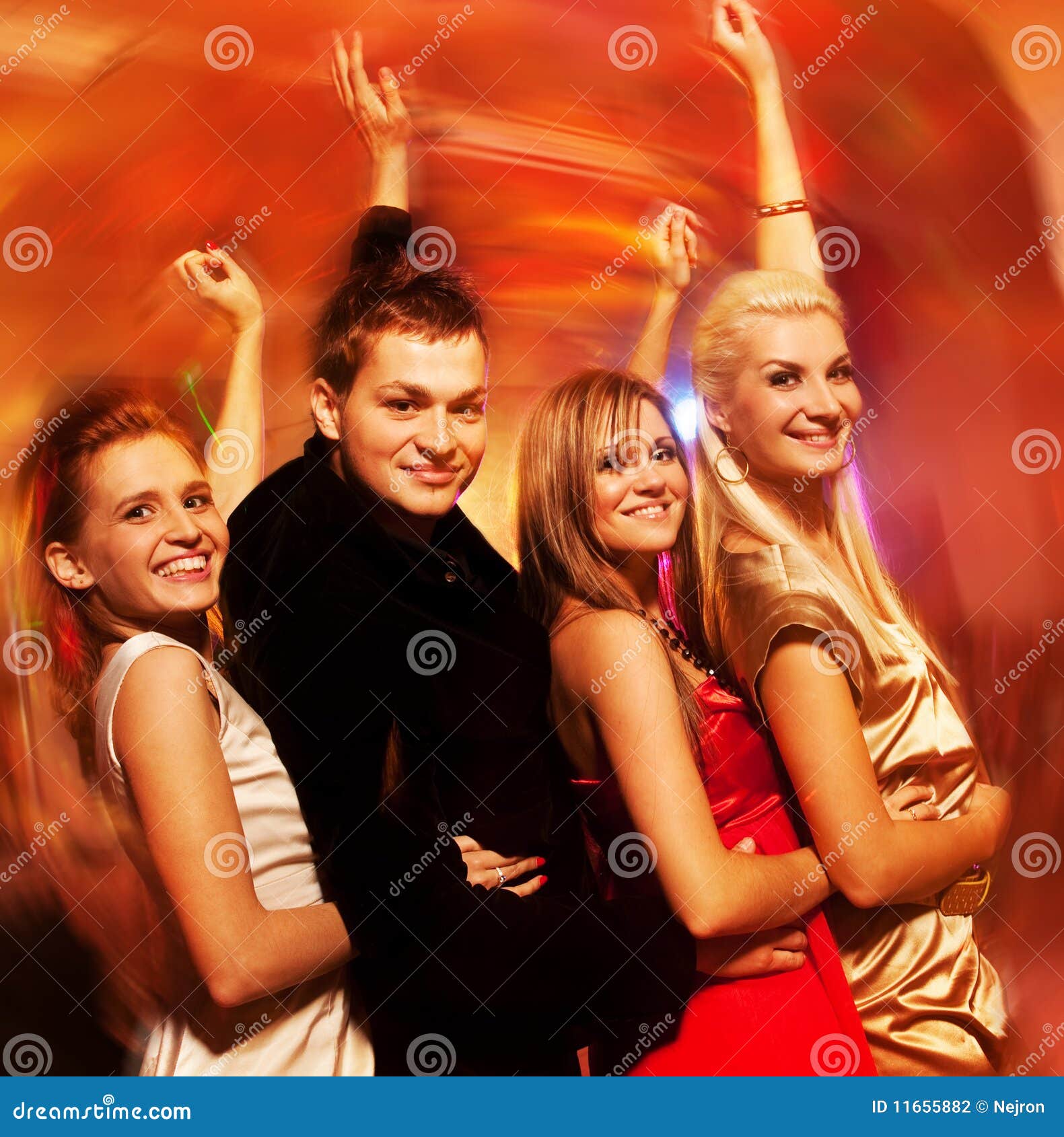 People Dancing in the Night Club Stock Photo - Image of blurred ...