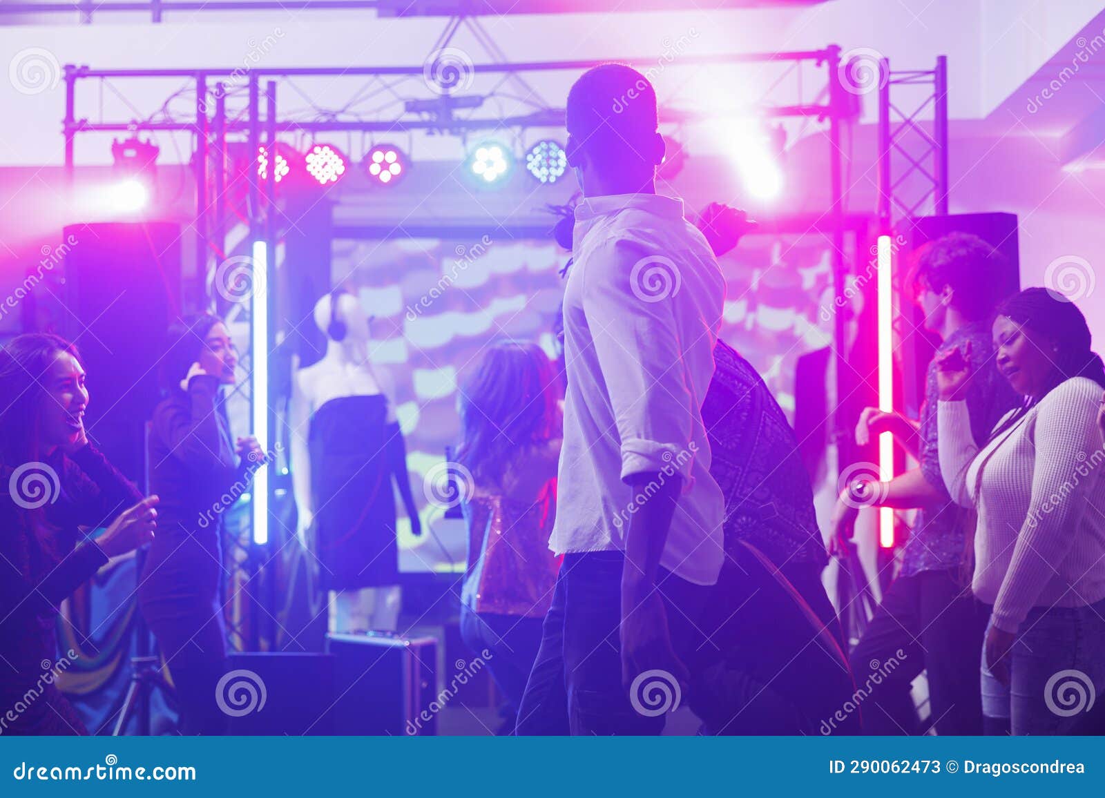 People Dancing and Partying in Club Stock Image - Image of move ...