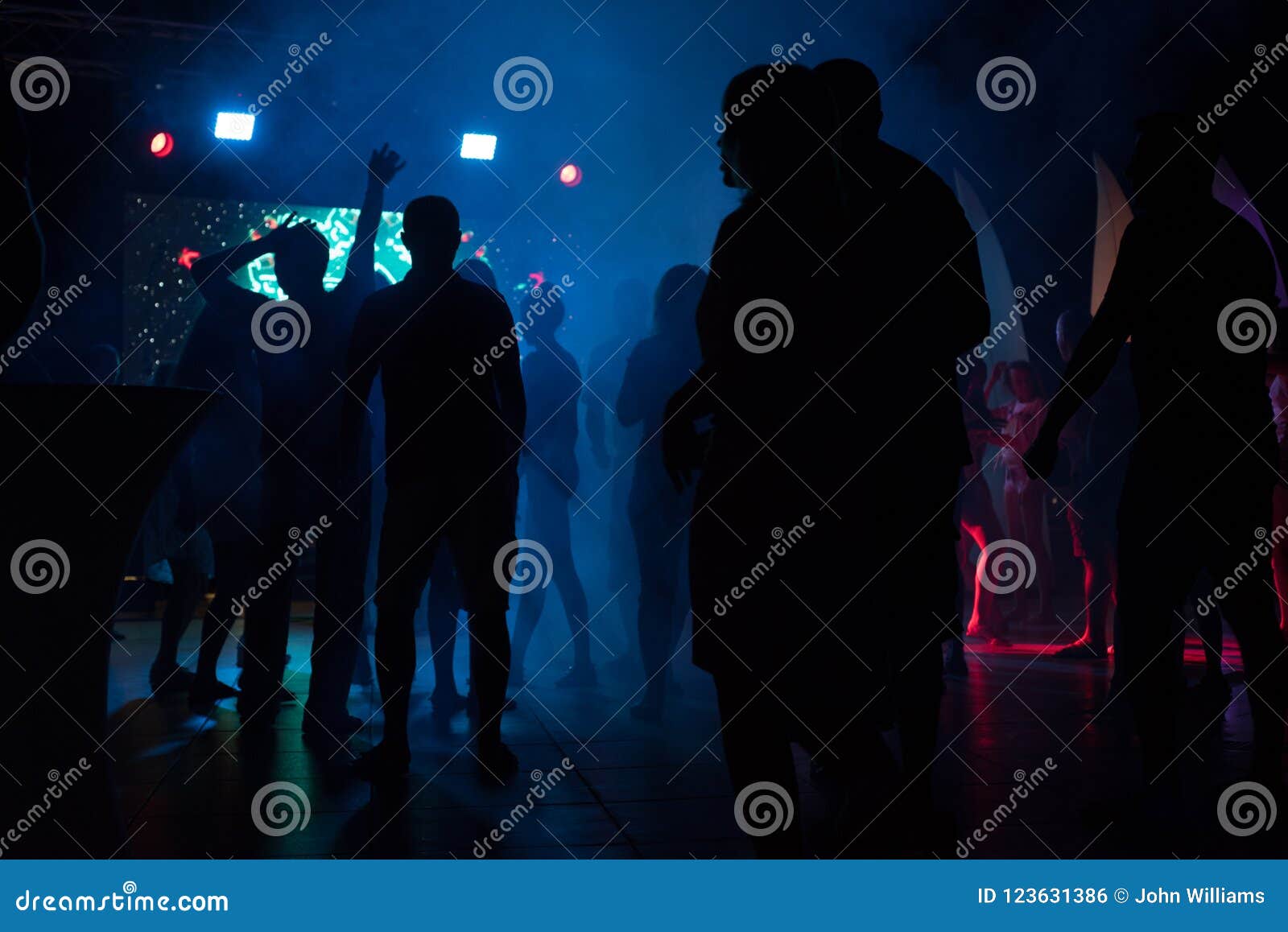 People Dancing Silhouette Nightclub Disco Night Stock Photo - Image of ...