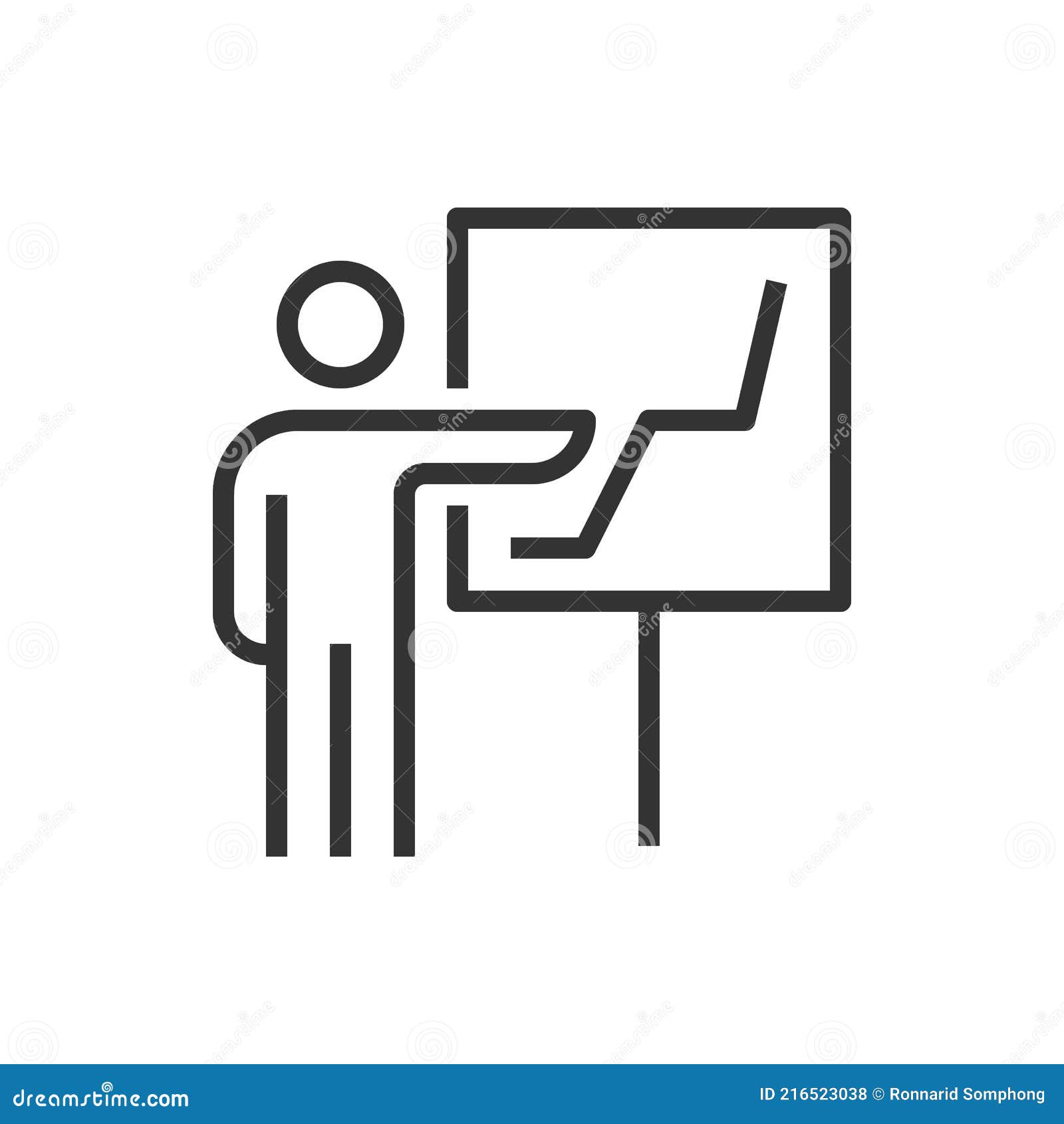 People Describe Icon Line Business Vector Stock Vector Illustration