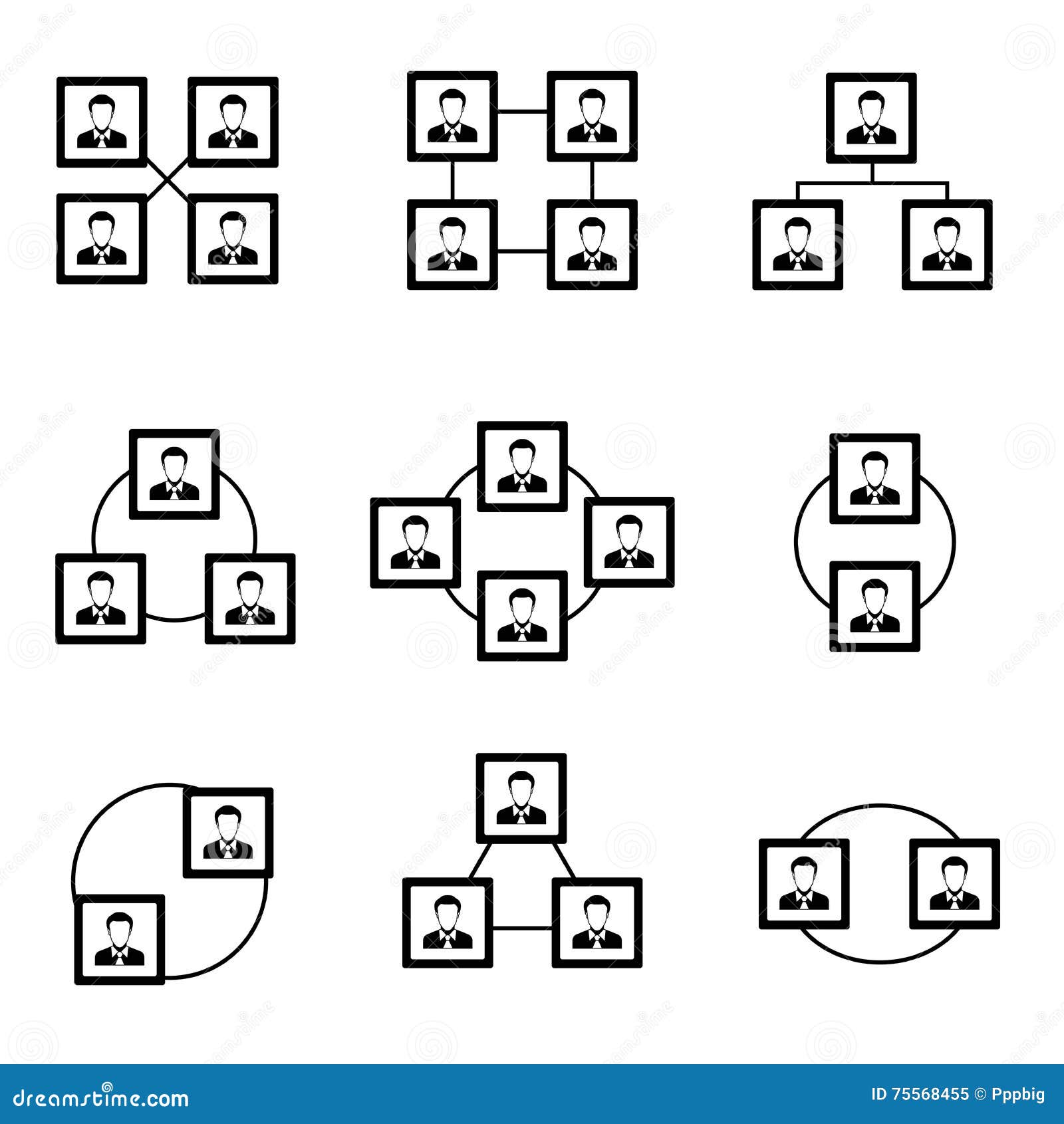 People diagram set stock illustration. Illustration of collaborate