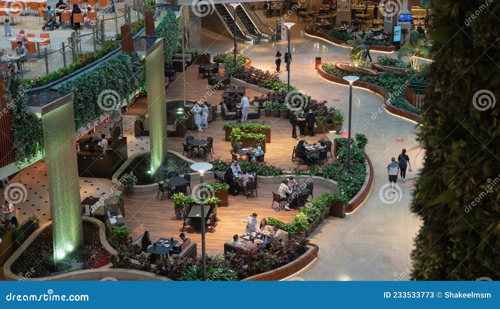 People Dining in One of the the Famous Mall in Qatar Editorial Stock