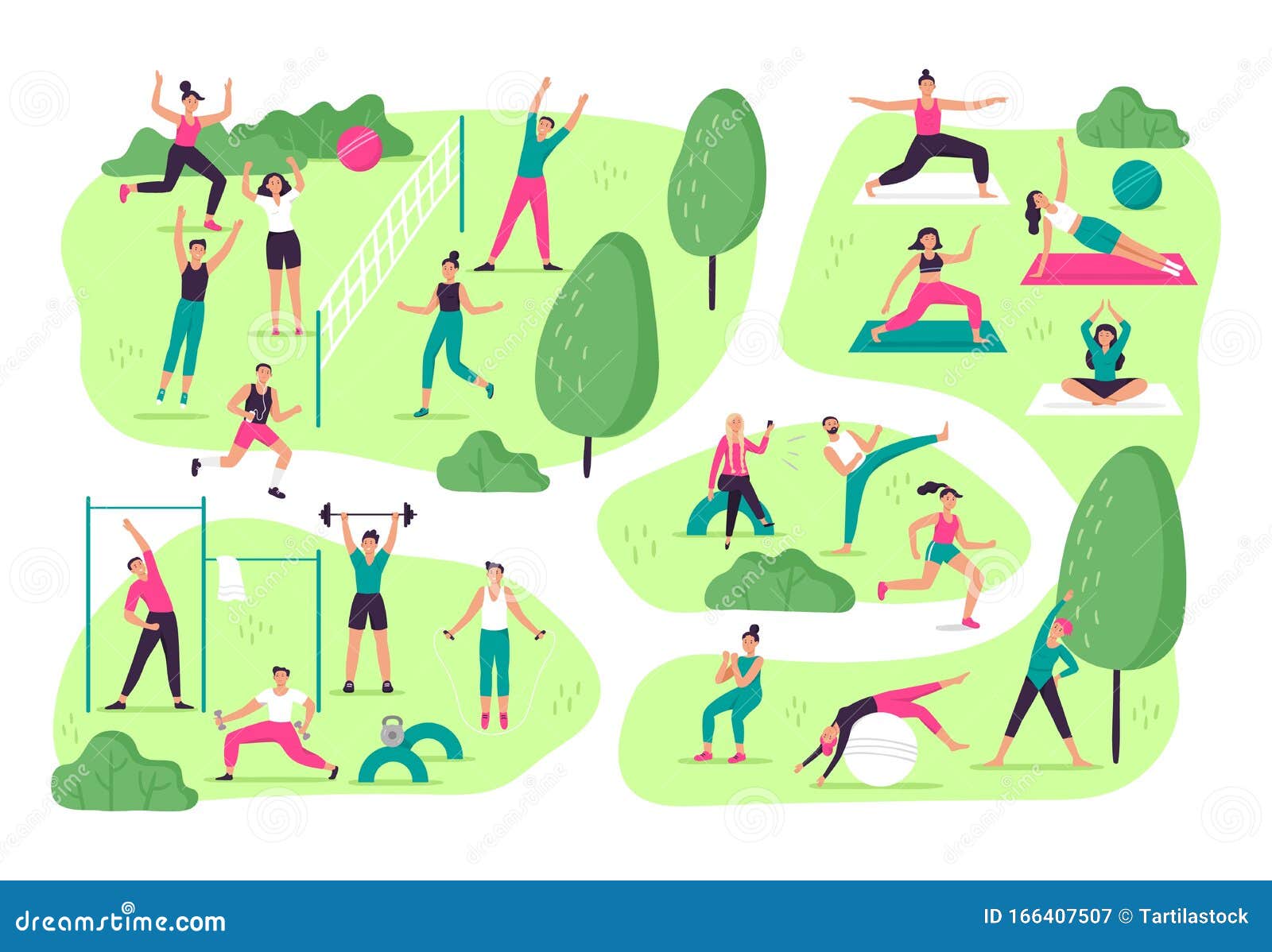 Sport aerobics healthy lifestyle concept group Vector Image