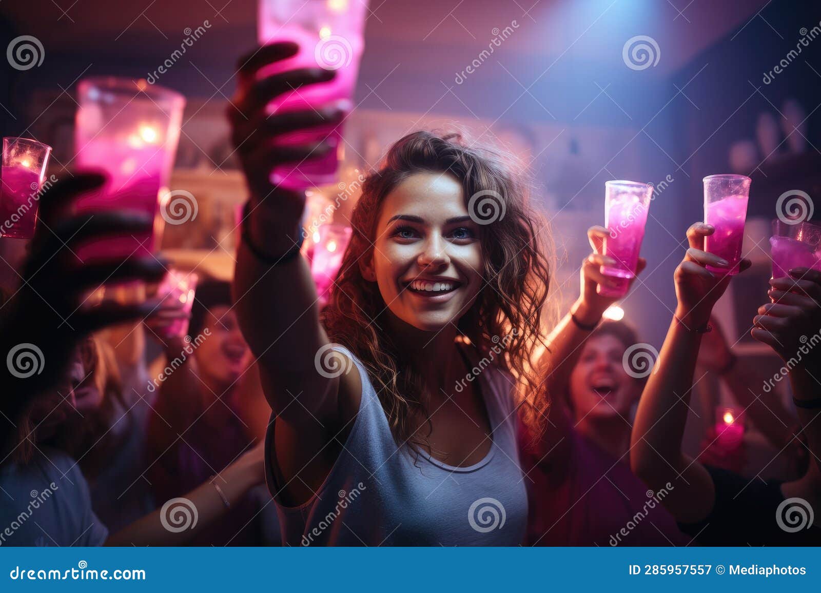 People Drinking Alcohol at Party AI Stock Illustration Illustration