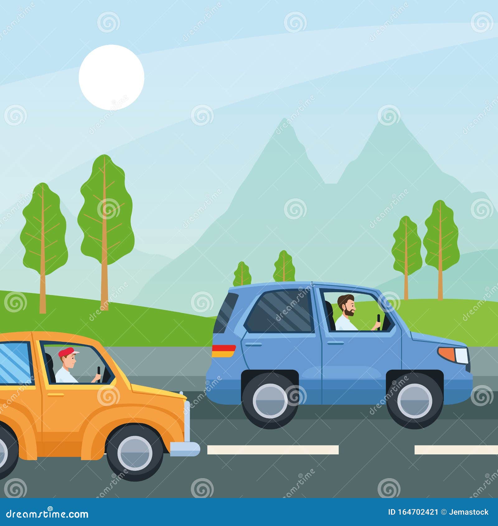 People Driving Cars Vector Design Stock Vector - Illustration of ...