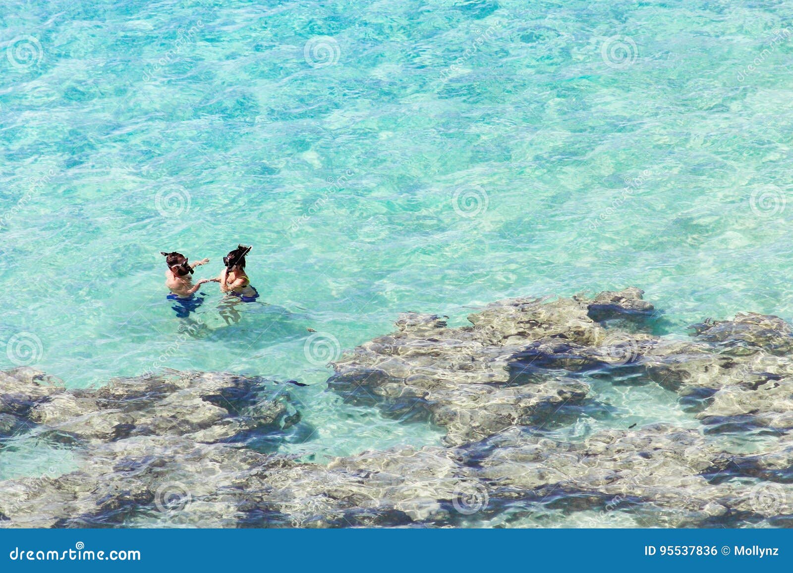 People Enjoying The Crystal Clear Waters At Hanauma Bay Editorial