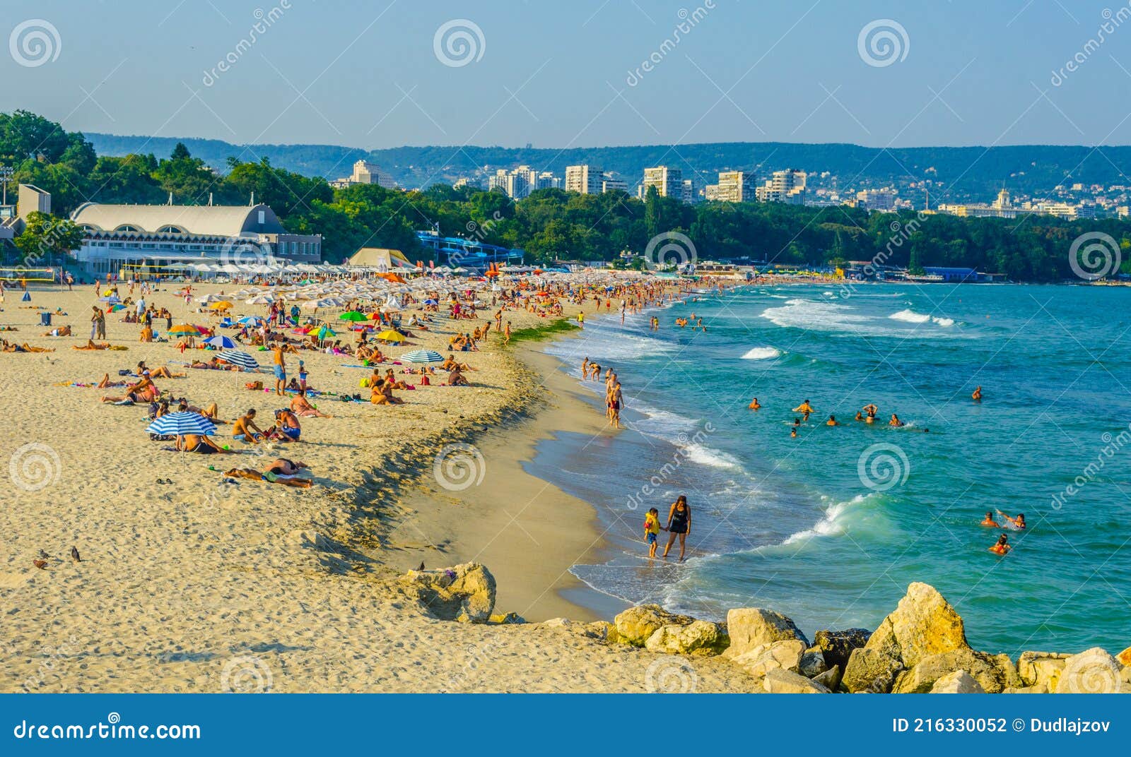 People are Enjoying Summer on a Beach in Varna, Bulgaria Editorial ...