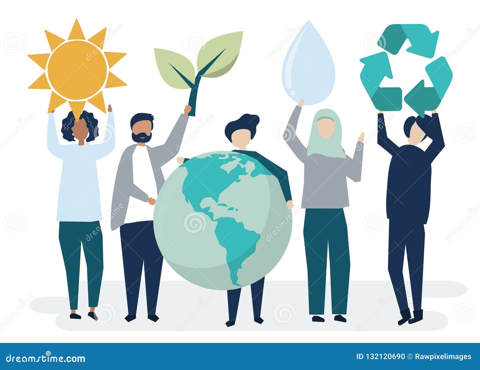 people with environmental sustainability concept