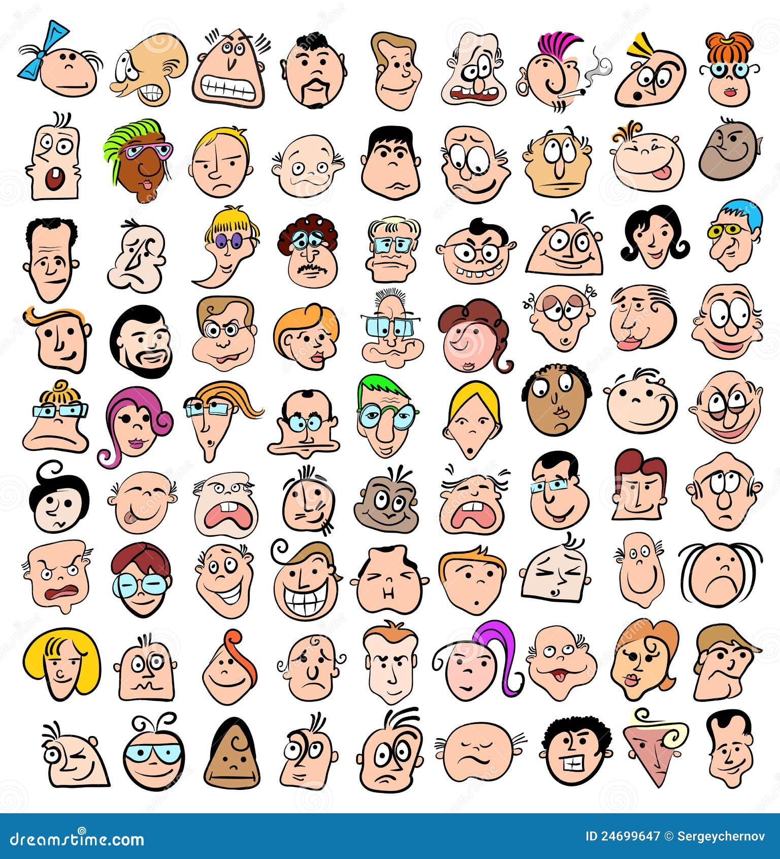 people face expression cartoon