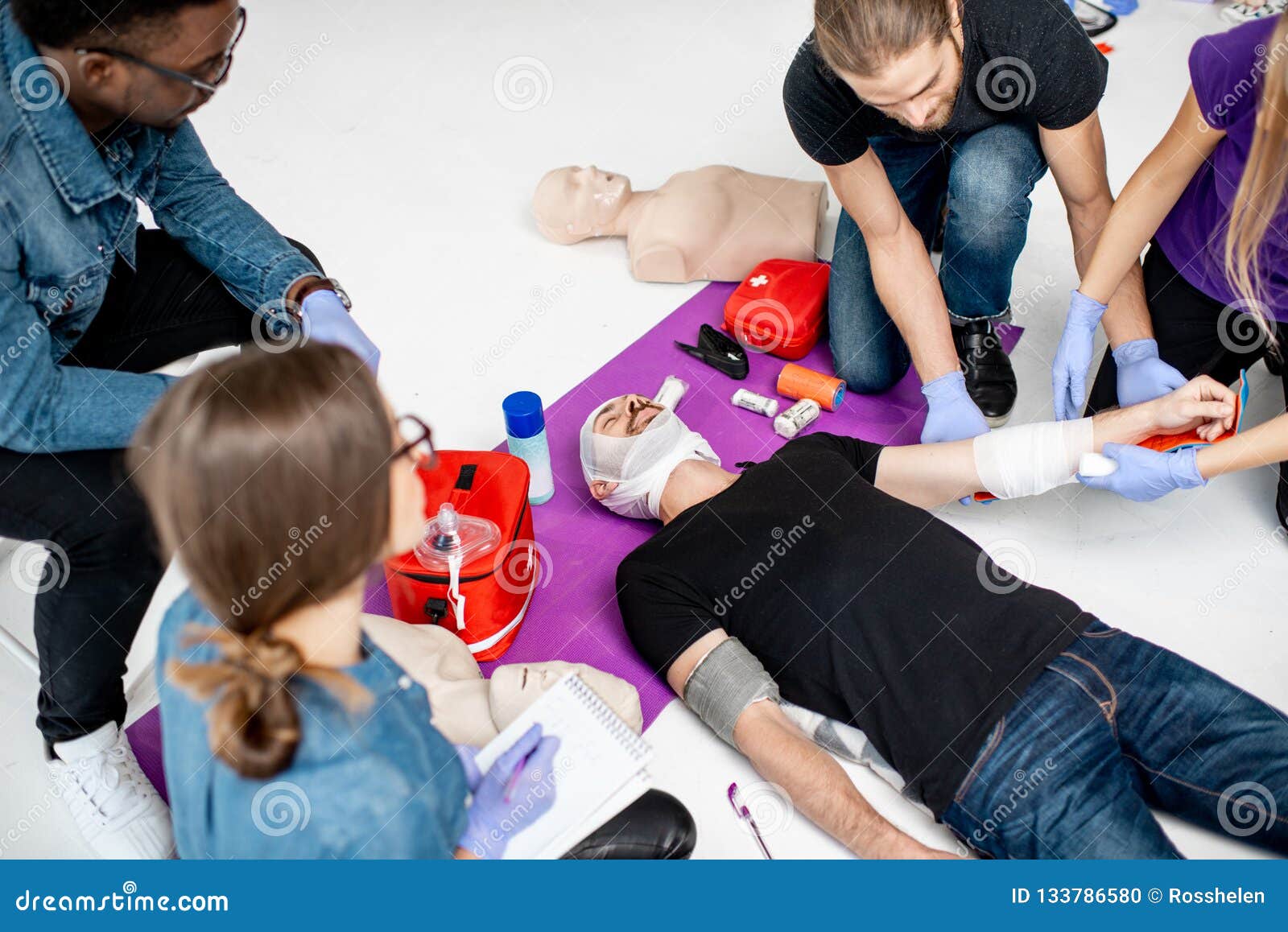 People during the First Aid Training Stock Photo - Image of medical