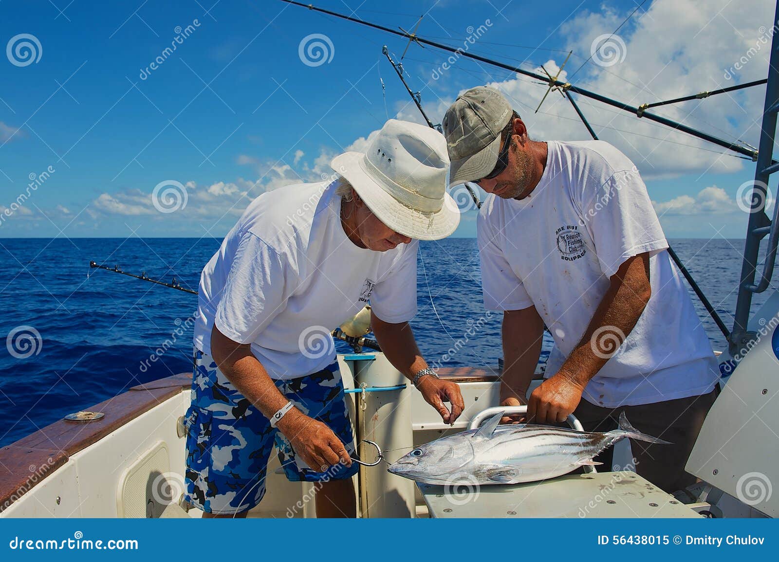 People Fix Tuna Fish As a Bait for Marlin Fishing, at Sea Near Saint-Denis,  Reunion Island. Editorial Image - Image of fish, boat: 56438015