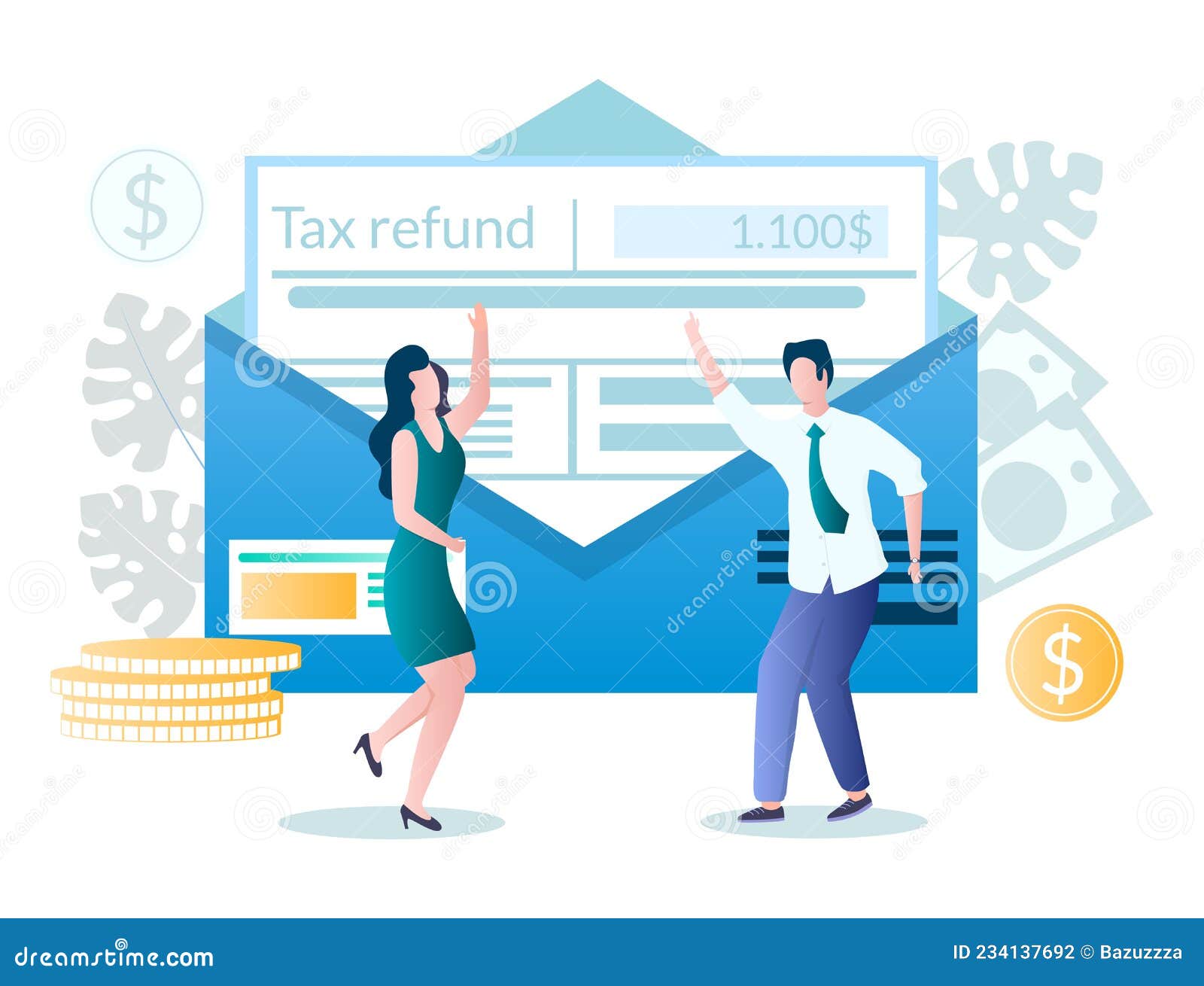 people-getting-paid-money-back-vector-illustration-tax-refund-tax