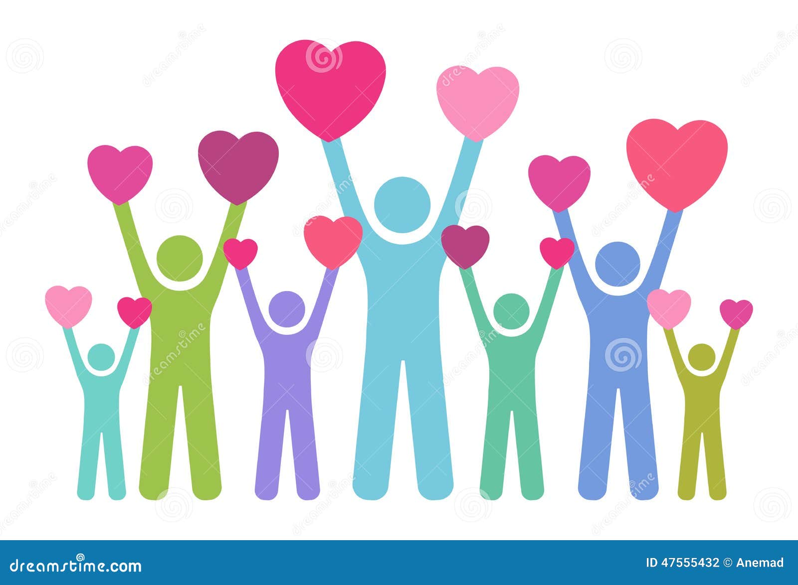 People giving their love stock vector. Illustration of health - 47555432